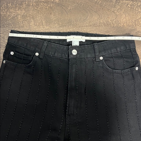 *NWT* H&M ‘EDITION’ COLLECTION CREASED WIDE LEG FULL LENGTH JEANS SZ US 8 - Picture 12 of 14